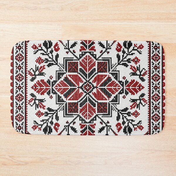 Item preview, Traditional Palestinian Tatreez Pattern | Elegant Folk Cross Stitch Art designed and sold by BrainCurves.