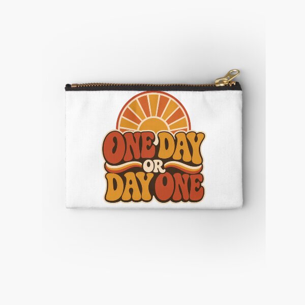 Item preview, One Day Or Day One Retro 70s Motivational Quote designed and sold by BobbyTee Merch.