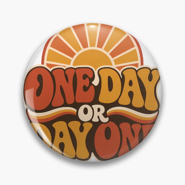Item preview, One Day Or Day One Retro 70s Motivational Quote designed and sold by BobbyTee Merch.