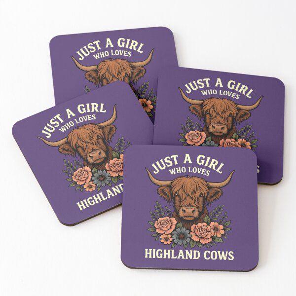 Item preview, Just A Girl Who Loves Highland Cows Floral designed and sold by Photo-Sphere101.