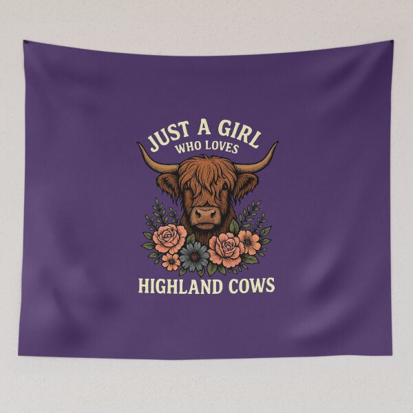 Item preview, Just A Girl Who Loves Highland Cows Floral designed and sold by Photo-Sphere101.