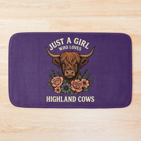 Item preview, Just A Girl Who Loves Highland Cows Floral designed and sold by Photo-Sphere101.