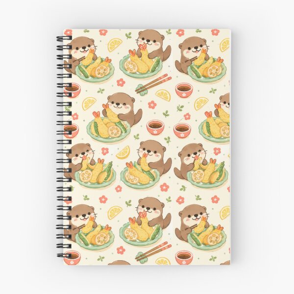 Item preview, Cute Otter Tempura Plate Pattern | Kawaii Japanese Food Design designed and sold by Soft Berry Studio.