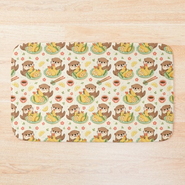 Item preview, Cute Otter Tempura Plate Pattern | Kawaii Japanese Food Design designed and sold by Soft Berry Studio.