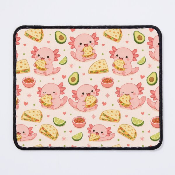 Item preview, Cute Axolotl Quesadilla Pattern | Kawaii Foodie Animal Design designed and sold by Soft Berry Studio.