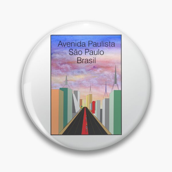 Item preview, Avenida Paulista Sao Paulo - Skyline Sunset Red Bike Lane Travel Poster designed and sold by City Tour Collection.