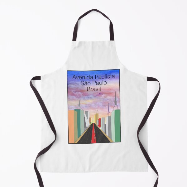 Item preview, Avenida Paulista Sao Paulo - Skyline Sunset Red Bike Lane Travel Poster designed and sold by Sampa In Focus.