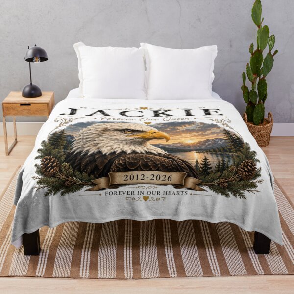 Item preview, Jackie Forever Our Queen, Bald Eagle Memorial, Not Just an Eagle A Legend, Wildlife Tribute, Eagle Lover Gift designed and sold by Cchotlan.