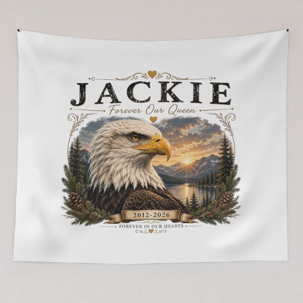Item preview, Jackie Forever Our Queen, Bald Eagle Memorial, Not Just an Eagle A Legend, Wildlife Tribute, Eagle Lover Gift designed and sold by Cchotlan.