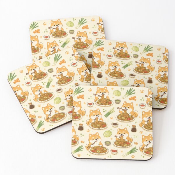 Item preview, Cute Shiba Inu Yakisoba Pattern | Kawaii Japanese Food Design designed and sold by Soft Berry Studio.