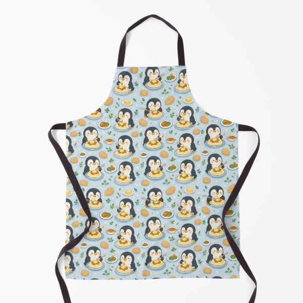 Item preview, Cute Penguin Mashed Potato Pattern | Kawaii Comfort Food Design designed and sold by Soft Berry Studio.