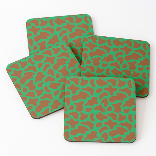 Item preview, Modern Graphic Cow Print Pattern | Green & Brown designed and sold by Frohyou.