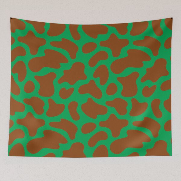 Item preview, Modern Graphic Cow Print Pattern | Green & Brown designed and sold by Frohyou.