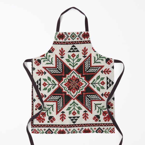 Item preview, Palestinian Tatreez Floral Embroidery | Traditional Geometric Cross Stitch designed and sold by BrainCurves.