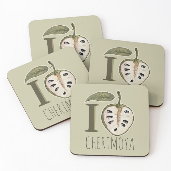 Item preview, I Love Cherimoya | Custard Apple Tropical Fruit Botanical Illustration designed and sold by AgnieshkaSiwek.