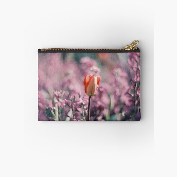 Item preview, Single Red Tulip In A Sea Of Purple Flowers designed and sold by Raymondvfoor.