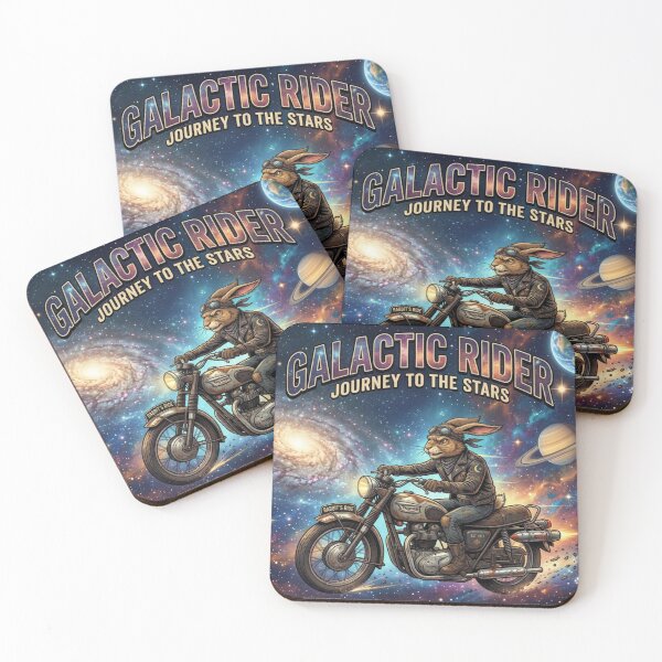 Item preview, Galactic Rider Rabbit – Journey to the Stars Artwork designed and sold by Dogandesighn.