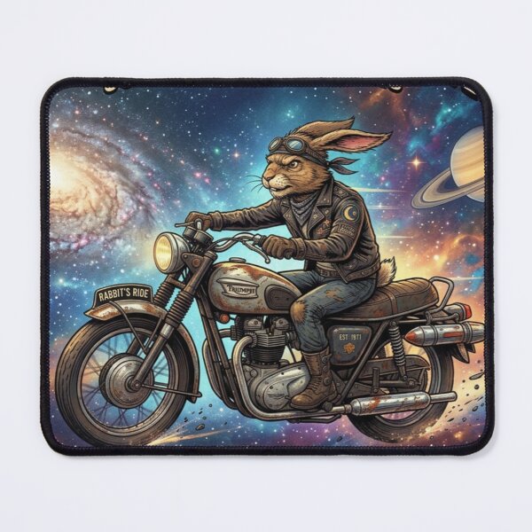 Item preview, Galactic Rider Rabbit – Journey to the Stars Artwork designed and sold by Dogandesighn.
