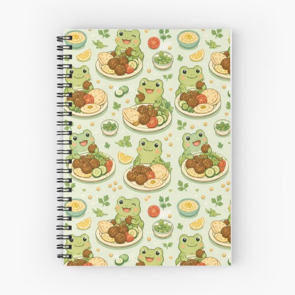 Item preview, Cute Frog Falafel Plate Pattern | Kawaii Foodie Animal Design designed and sold by Soft Berry Studio.