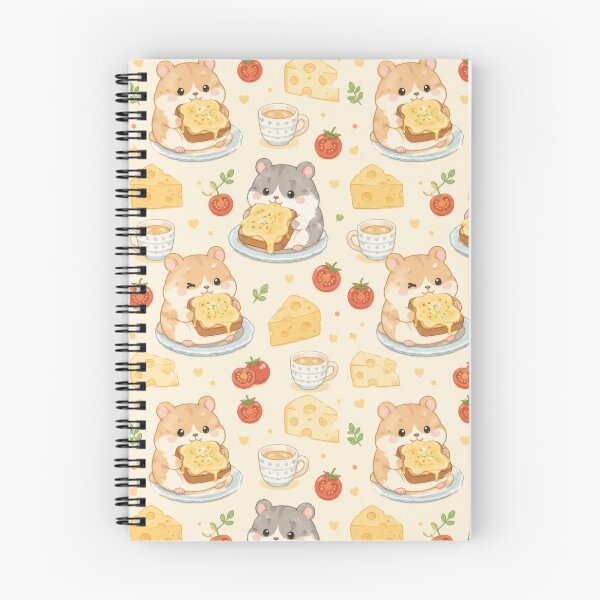 Item preview, Cute Hamster Cheese Toast Pattern | Kawaii Foodie Animal Design designed and sold by Soft Berry Studio.