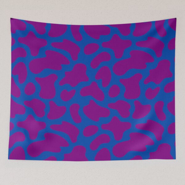 Item preview, Modern Graphic Cow Print Pattern | Blue & Purple designed and sold by Frohyou.