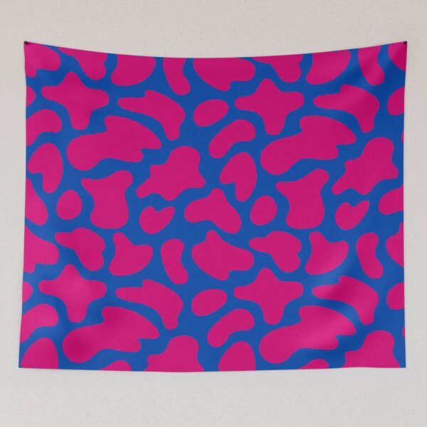 Item preview, Modern Graphic Cow Print Pattern | Blue & Pink designed and sold by Frohyou.