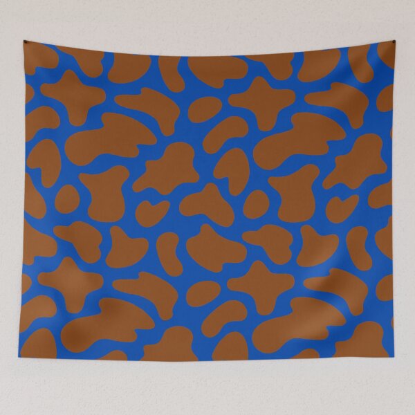 Item preview, Modern Graphic Cow Print Pattern | Blue & Brown designed and sold by Frohyou.