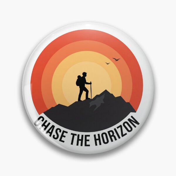 Item preview, "Chase the Horizon" Hiking & Mountain Adventure Retro Sunset designed and sold by MD_Design.