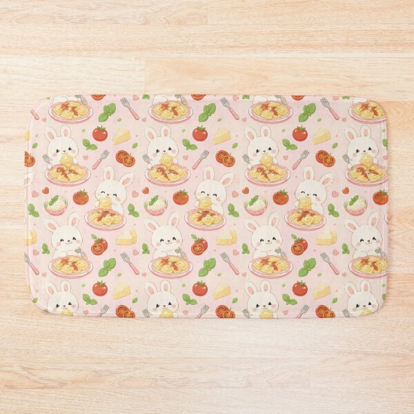 Item preview, Cute Bunny Ravioli Pattern | Kawaii Italian Food Design designed and sold by Soft Berry Studio.