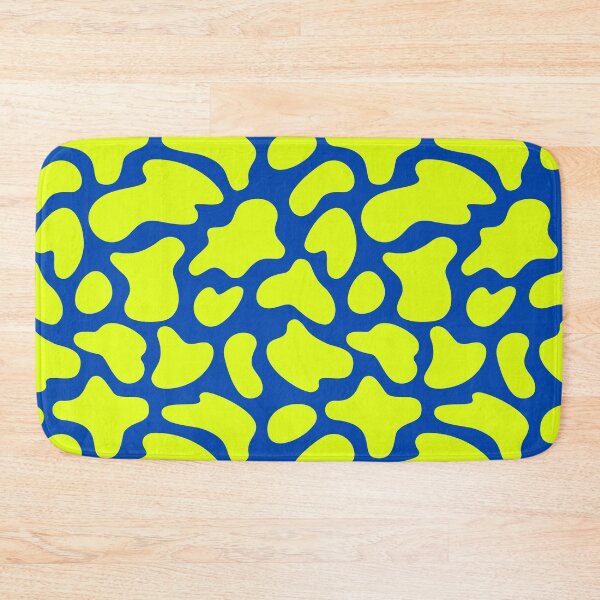 Item preview, Modern Graphic Cow Print Pattern | Blue & Chartreuse designed and sold by Frohyou.