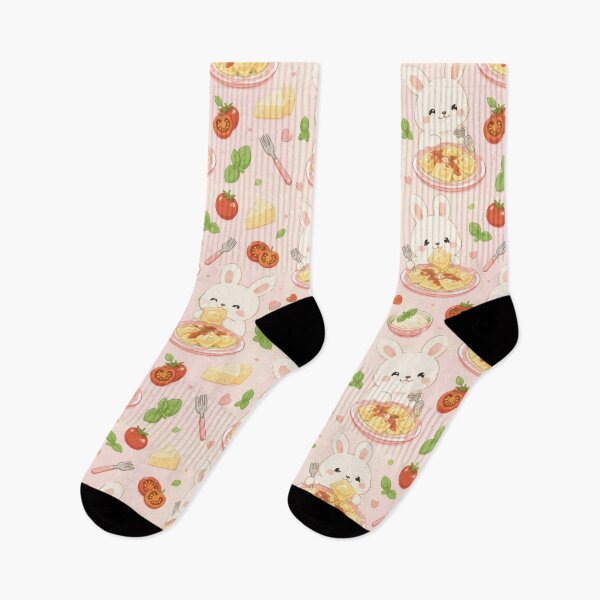 Item preview, Cute Bunny Ravioli Pattern | Kawaii Italian Food Design designed and sold by Soft Berry Studio.
