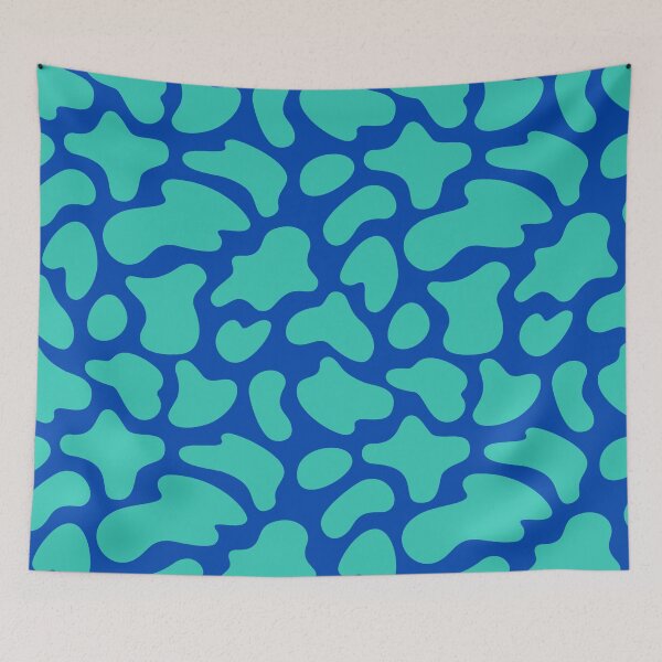 Item preview, Modern Graphic Cow Print Pattern | Blue & Teal designed and sold by Frohyou.