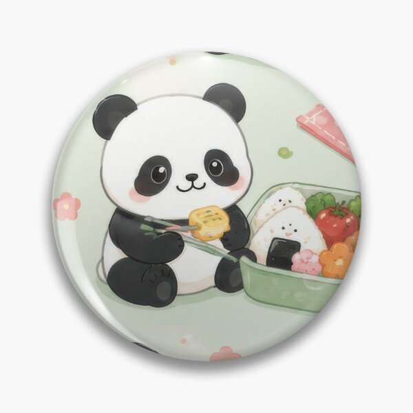 Item preview, Cute Panda Rice Ball Bento Pattern | Kawaii Japanese Food Design designed and sold by Soft Berry Studio.