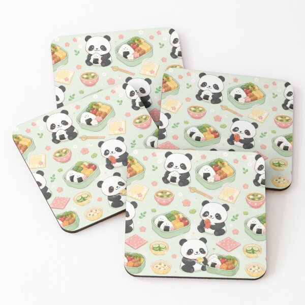 Item preview, Cute Panda Rice Ball Bento Pattern | Kawaii Japanese Food Design designed and sold by Soft Berry Studio.