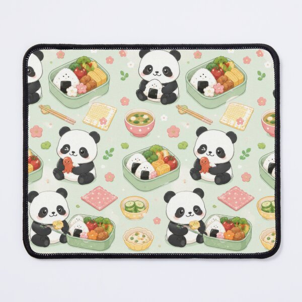 Item preview, Cute Panda Rice Ball Bento Pattern | Kawaii Japanese Food Design designed and sold by Soft Berry Studio.
