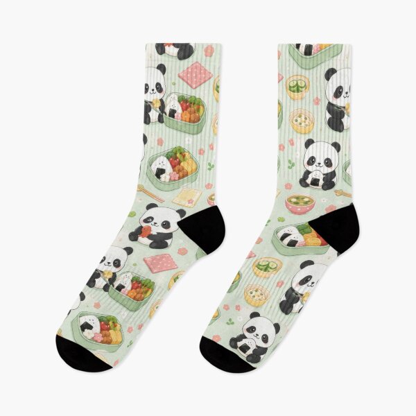 Item preview, Cute Panda Rice Ball Bento Pattern | Kawaii Japanese Food Design designed and sold by Soft Berry Studio.