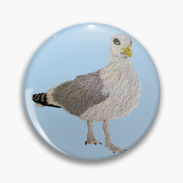 Item preview, Herring gull-handembroidered designed and sold by Alsa.handembroidery.
