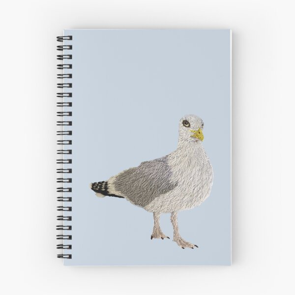 Item preview, Herring gull-handembroidered designed and sold by Alsa.handembroidery.