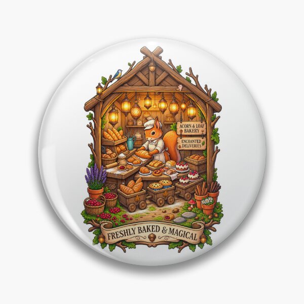 Item preview, Acorn & Loaf Bakery | Magical Woodland Fox Baker | Enchanted Forest Bakery designed and sold by MrDev.