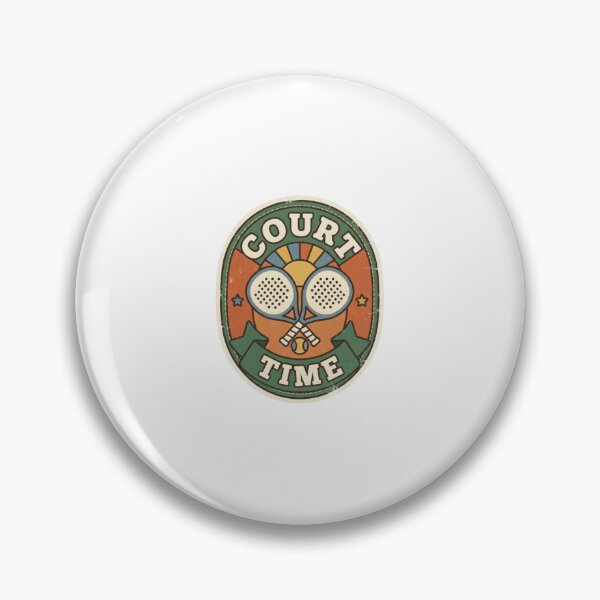 Item preview, Court Time Vintage Padel Badge designed and sold by GoofyShopp.