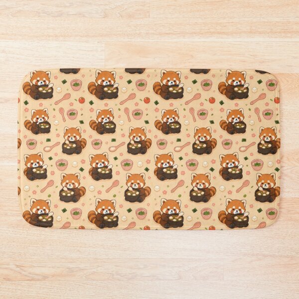 Item preview, Cute Red Panda Miso Soup Pattern | Kawaii Japanese Food Design designed and sold by Soft Berry Studio.