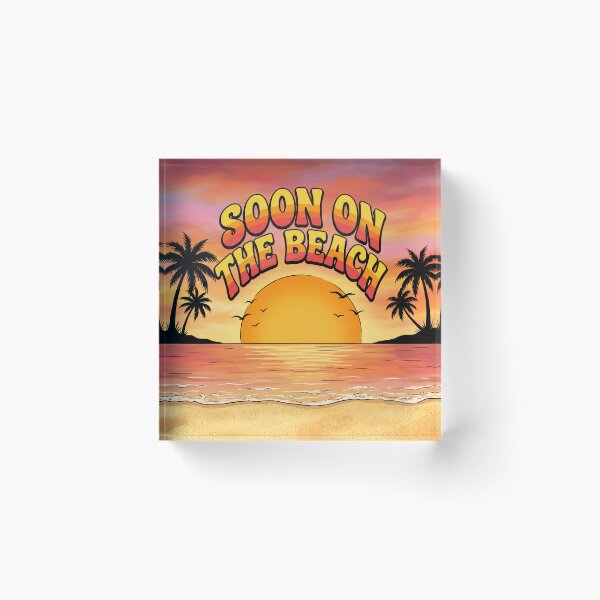 Item preview, Soon on the Beach – Summer Vacation Sunset Beach Travel Design 3 designed and sold by WordPlayStudio.