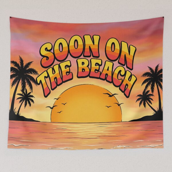 Item preview, Soon on the Beach – Summer Vacation Sunset Beach Travel Design 3 designed and sold by WordPlayStudio.