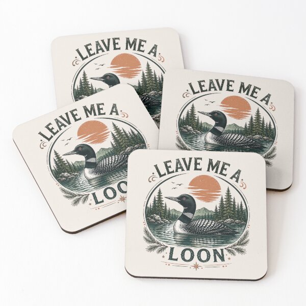 Item preview, Vintage Loon Lake Nature, Retro Wildlife Bird, Forest Lake Landscape, Outdoor Gift designed and sold by Cchotlan.