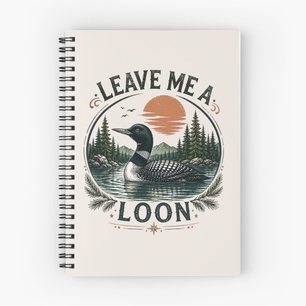 Item preview, Vintage Loon Lake Nature, Retro Wildlife Bird, Forest Lake Landscape, Outdoor Gift designed and sold by Cchotlan.