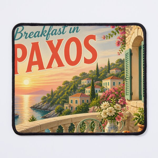 Item preview, Paxos Greece at Breakfast - Scenic Travel Destinations designed and sold by LSVart.