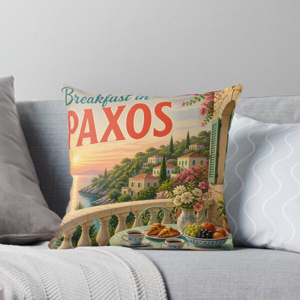 Item preview, Paxos Greece at Breakfast - Scenic Travel Destinations designed and sold by LSVart.
