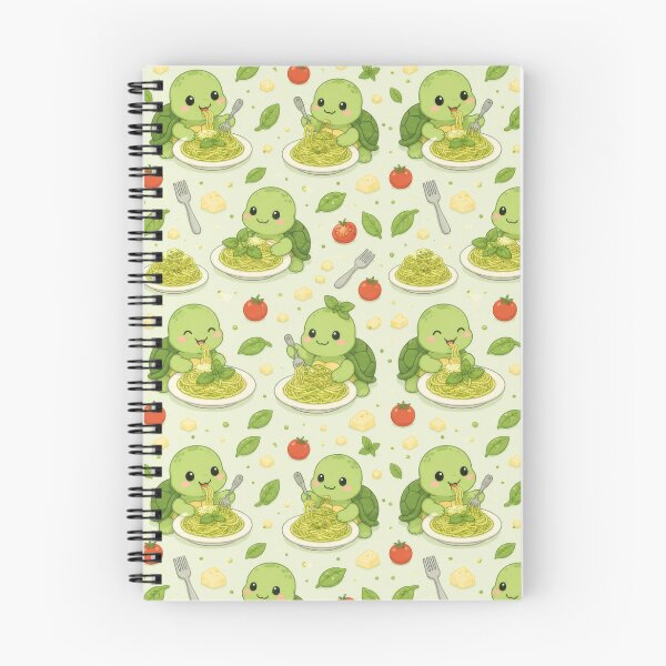 Item preview, Cute Turtle Pesto Pasta Pattern | Kawaii Foodie Animal Design designed and sold by Soft Berry Studio.