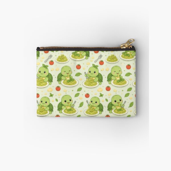 Item preview, Cute Turtle Pesto Pasta Pattern | Kawaii Foodie Animal Design designed and sold by Soft Berry Studio.