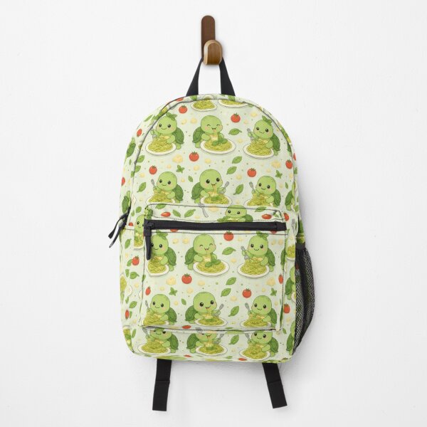 Item preview, Cute Turtle Pesto Pasta Pattern | Kawaii Foodie Animal Design designed and sold by Soft Berry Studio.